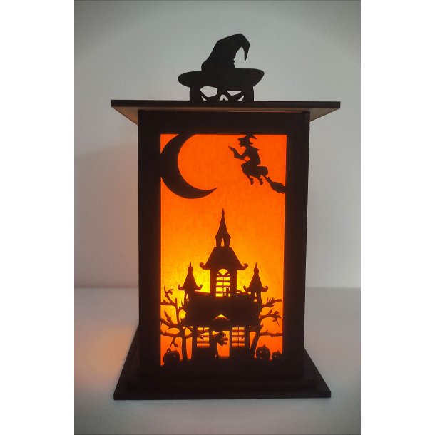 Halloween Lygte (orange silkepapir)