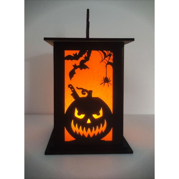 Halloween Lygte (orange silkepapir)