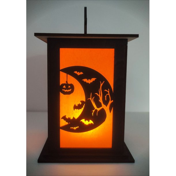 Halloween Lygte (orange silkepapir)