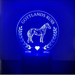 LED Lampe m. GOTTLAND'S RUUS motiv