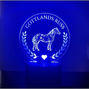 LED Lampe m. GOTTLAND'S RUUS motiv