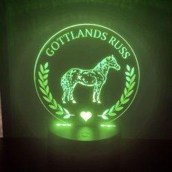 LED Lampe m. GOTTLAND'S RUUS motiv